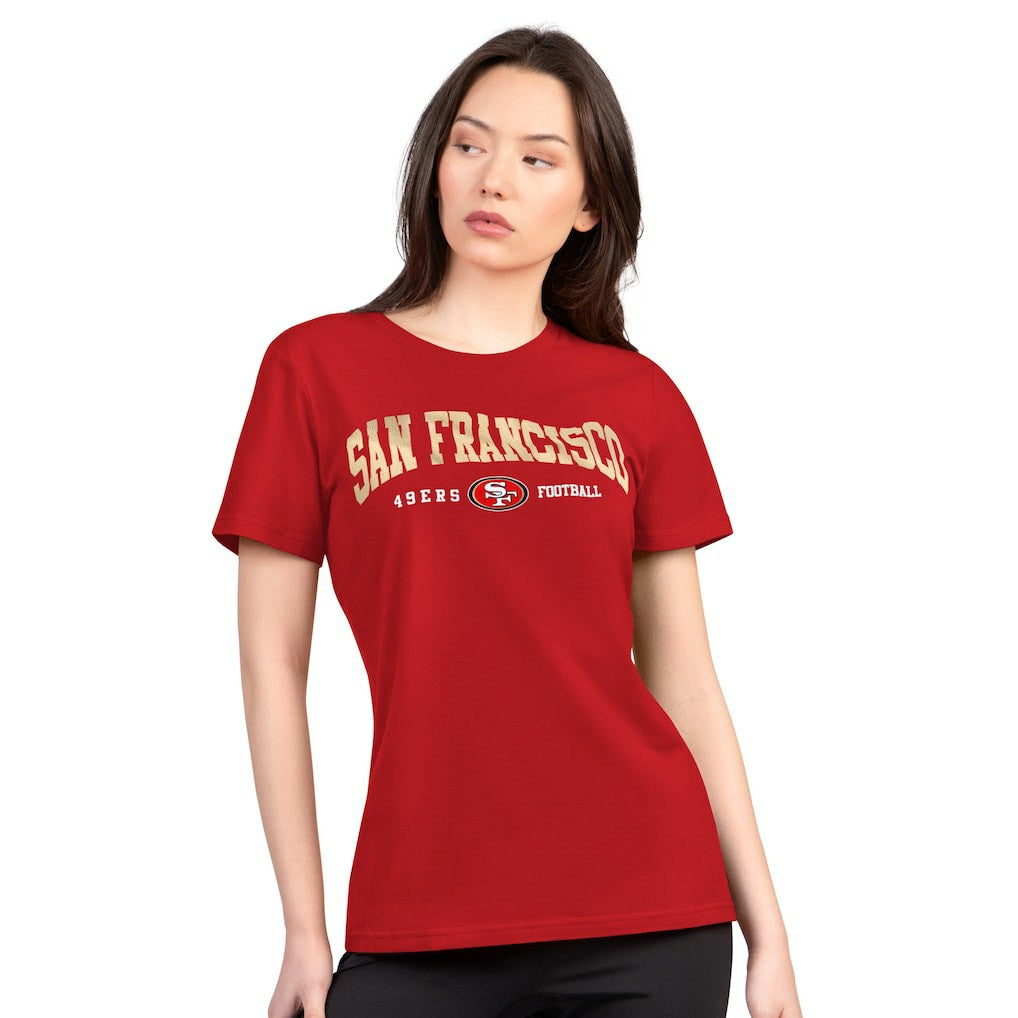 San Francisco 49ers  G-III 4Her by Carl Banks Women's Super-Slim Lightweight Winning Crew T-Shirt
