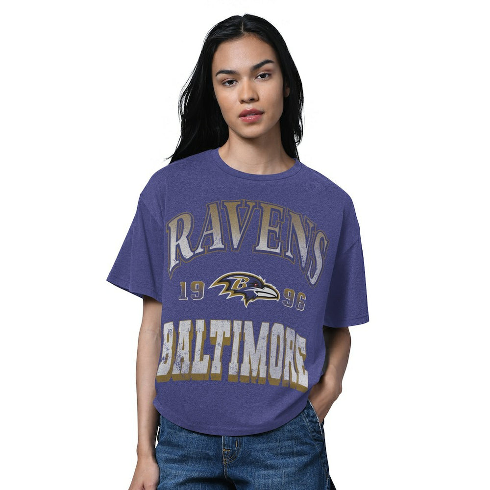 Baltimore Ravens  Starter Women's Oversized Hall of Fame T-Shirt