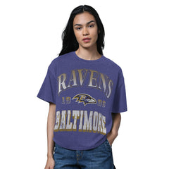 Baltimore Ravens  Starter Women's Oversized Hall of Fame T-Shirt