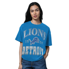 Detroit Lions  Starter Women's Oversized Hall of Fame T-Shirt