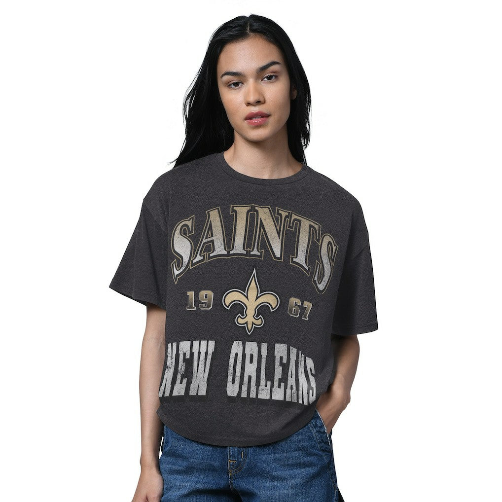 New Orleans Saints  Starter Women's Oversized Hall of Fame T-Shirt