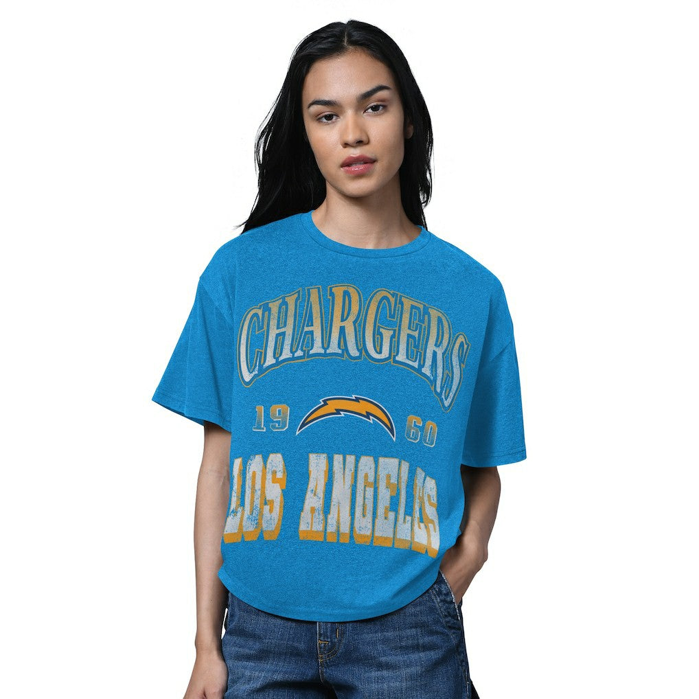 Los Angeles Chargers  Starter Women's Oversized Hall of Fame T-Shirt