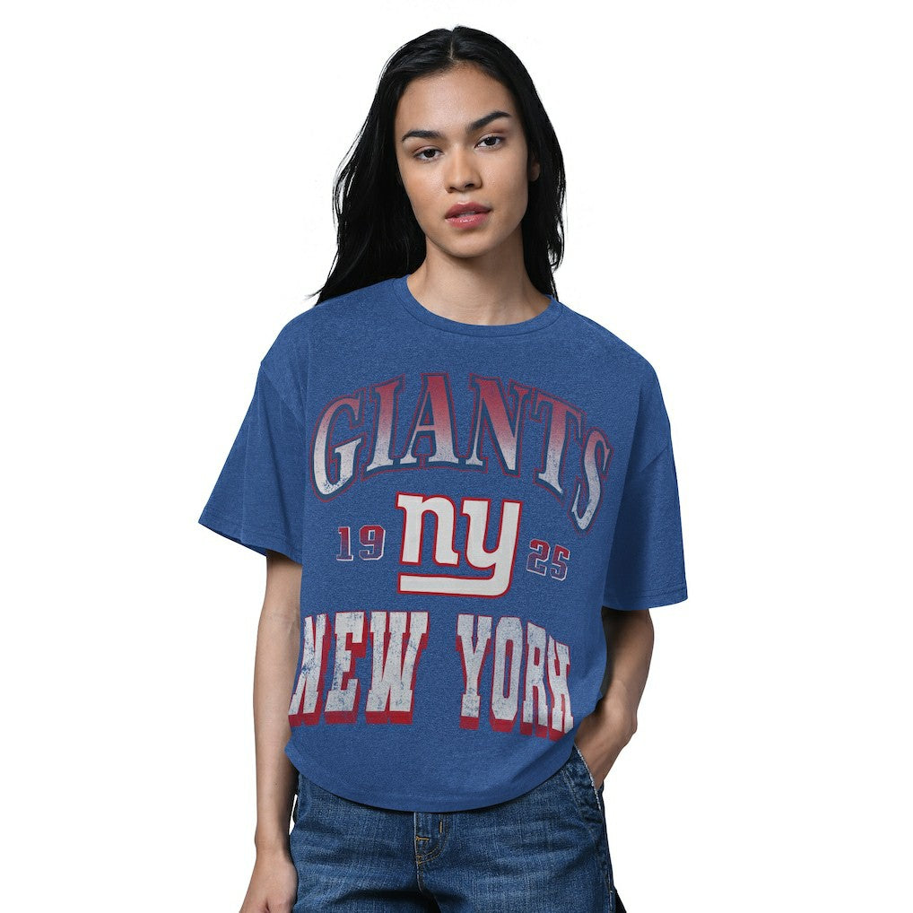 New York Giants  Starter Women's Oversized Hall of Fame T-Shirt