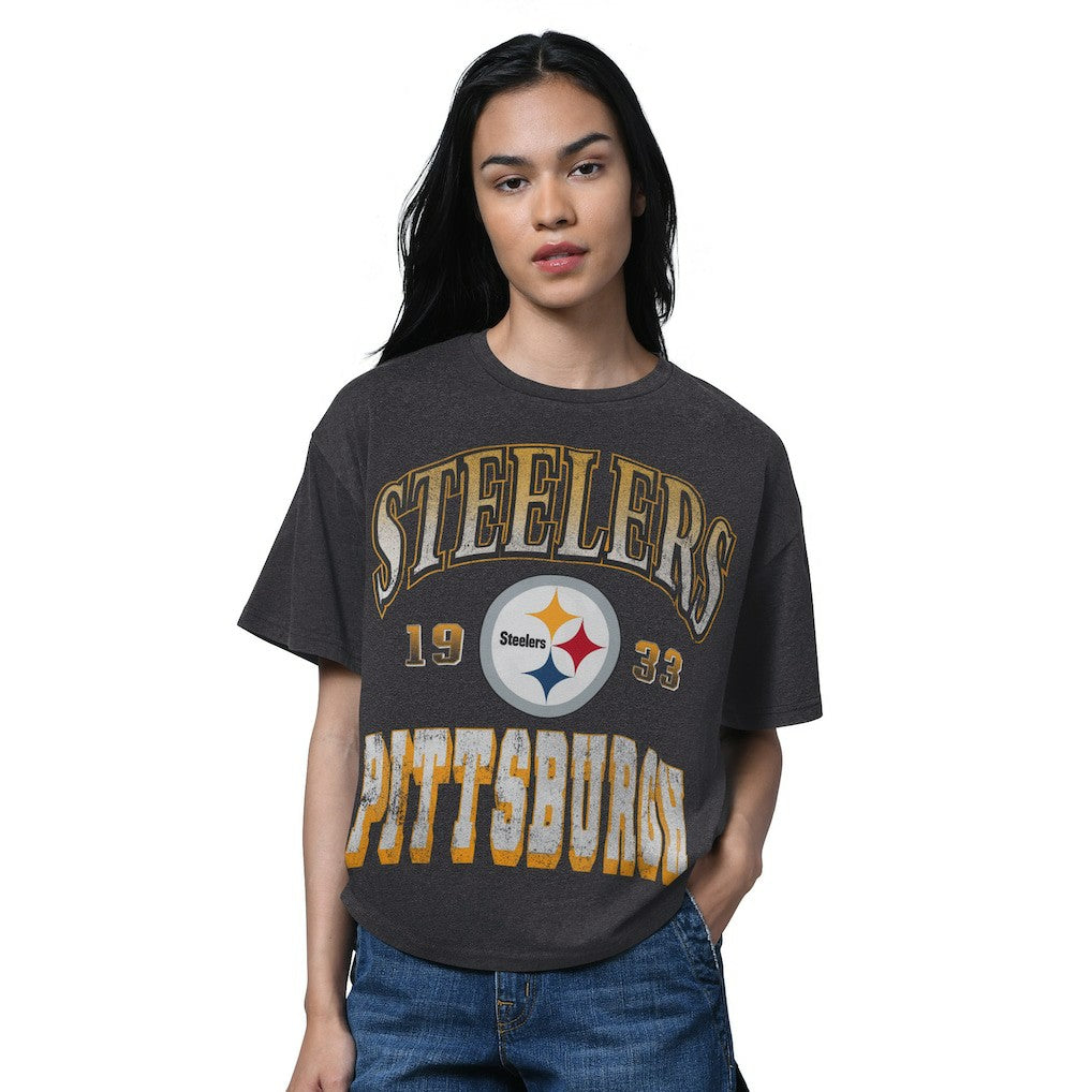 Pittsburgh Steelers  Starter Women's Oversized Hall of Fame T-Shirt