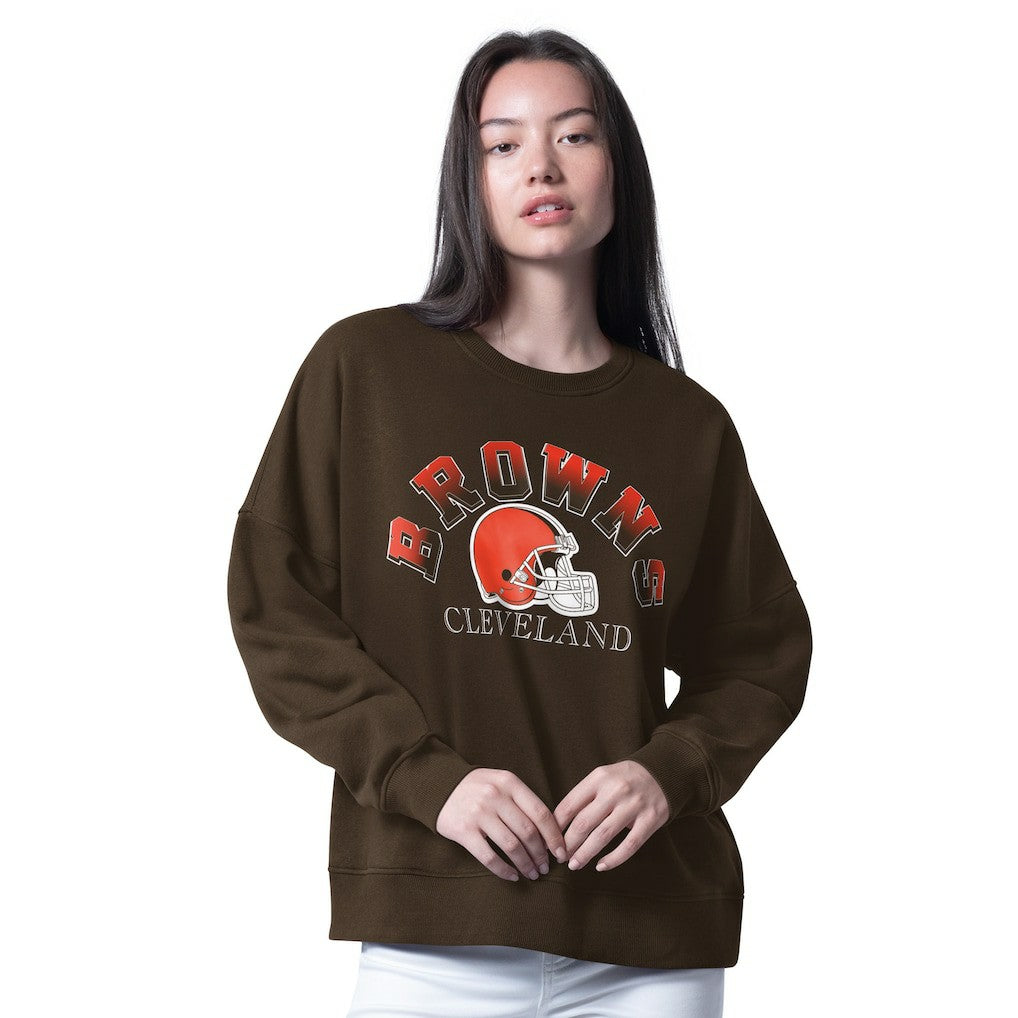 Cleveland Browns  G-III 4Her by Carl Banks Women's Oversized Feud Sweatshirt