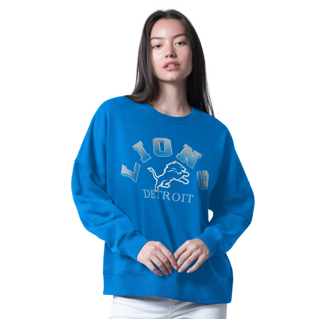 Detroit Lions  G-III 4Her by Carl Banks Women's Oversized Feud Sweatshirt