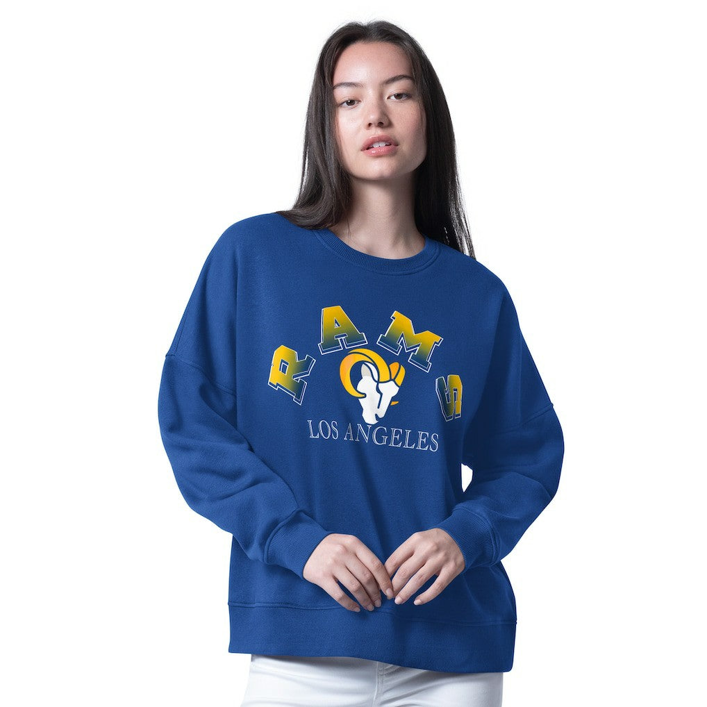 Los Angeles Rams  G-III 4Her by Carl Banks Women's Oversized Feud Sweatshirt
