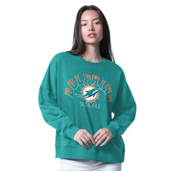 Miami Dolphins  G-III 4Her by Carl Banks Women's Oversized Feud Sweatshirt
