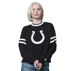 Indianapolis Colts  Starter Women's Rally Drop Shoulder Cropped Sweatshirt