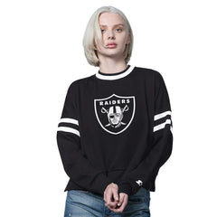 Las Vegas Raiders  Starter Women's Rally Drop Shoulder Cropped Sweatshirt