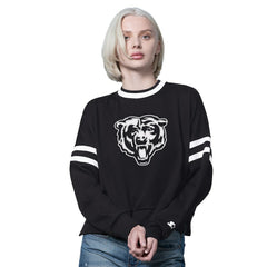 Chicago Bears  Starter Women's Rally Drop Shoulder Cropped Sweatshirt