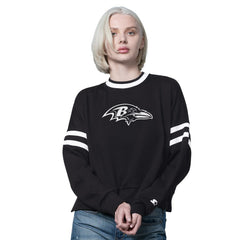 Baltimore Ravens  Starter Women's Rally Drop Shoulder Cropped Sweatshirt