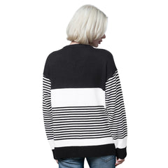 Green Bay Packers  Starter Women's No Huddle Striped V-Neck Sweater