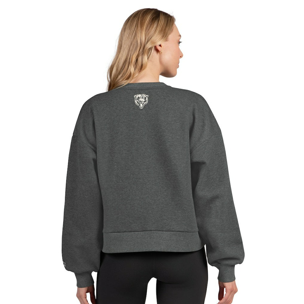 Chicago Bears  Starter Women's Show Up Cropped Fleece Pullover Sweatshirt
