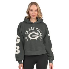 Green Bay Packers  Starter Women's Star Player Cropped Fleece Pullover Hoodie