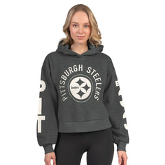 Pittsburgh Steelers  Starter Women's Star Player Cropped Fleece Pullover Hoodie