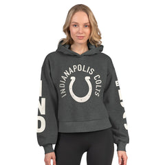 Indianapolis Colts  Starter Women's Star Player Cropped Fleece Pullover Hoodie
