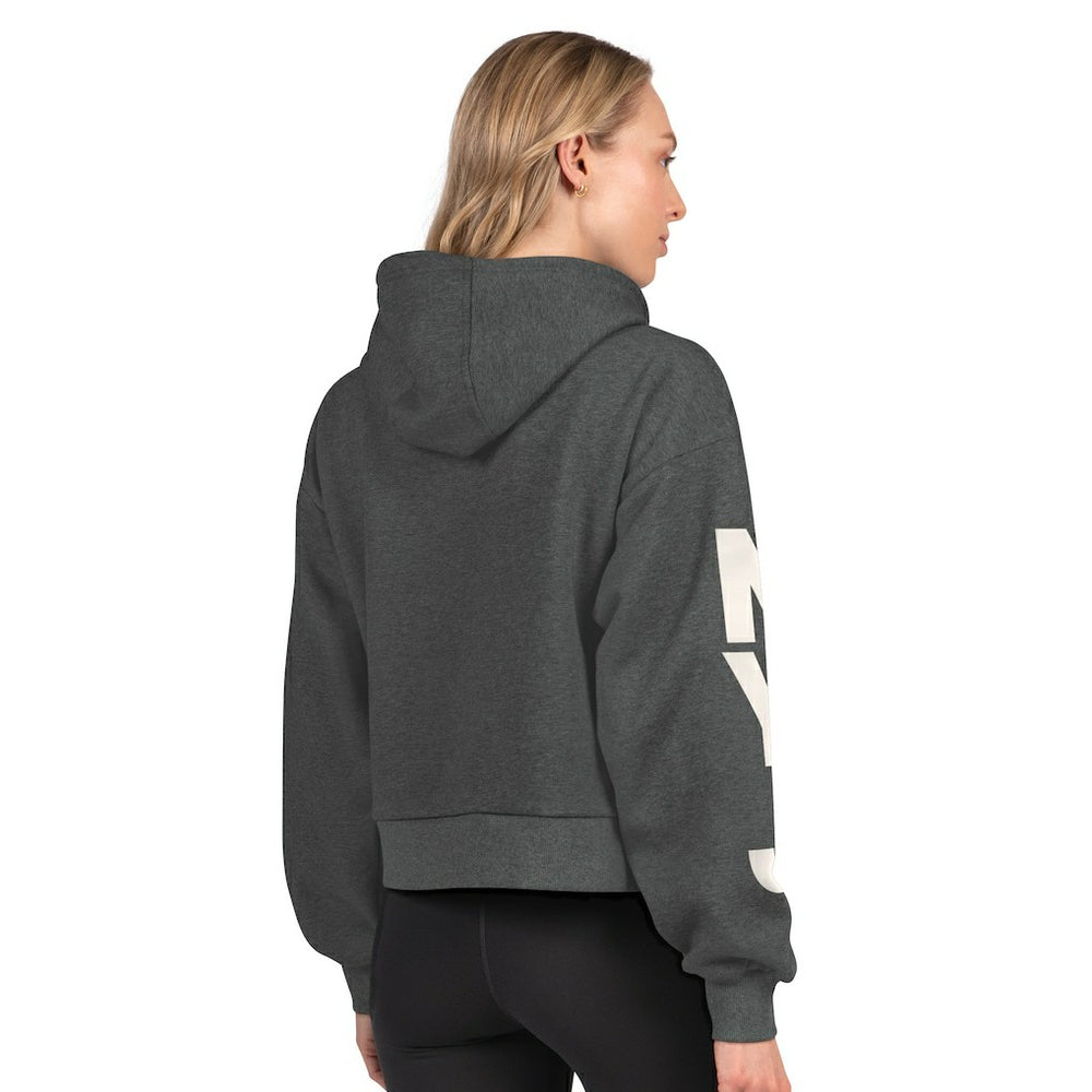 New York Jets  Starter Women's Star Player Cropped Fleece Pullover Hoodie