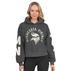 Minnesota Vikings  Starter Women's Star Player Cropped Fleece Pullover Hoodie