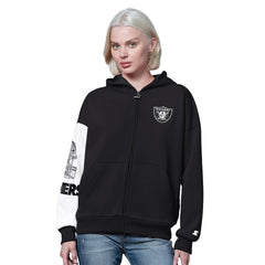 Las Vegas Raiders  Starter Women's 4th Down Full-Zip Hoodie