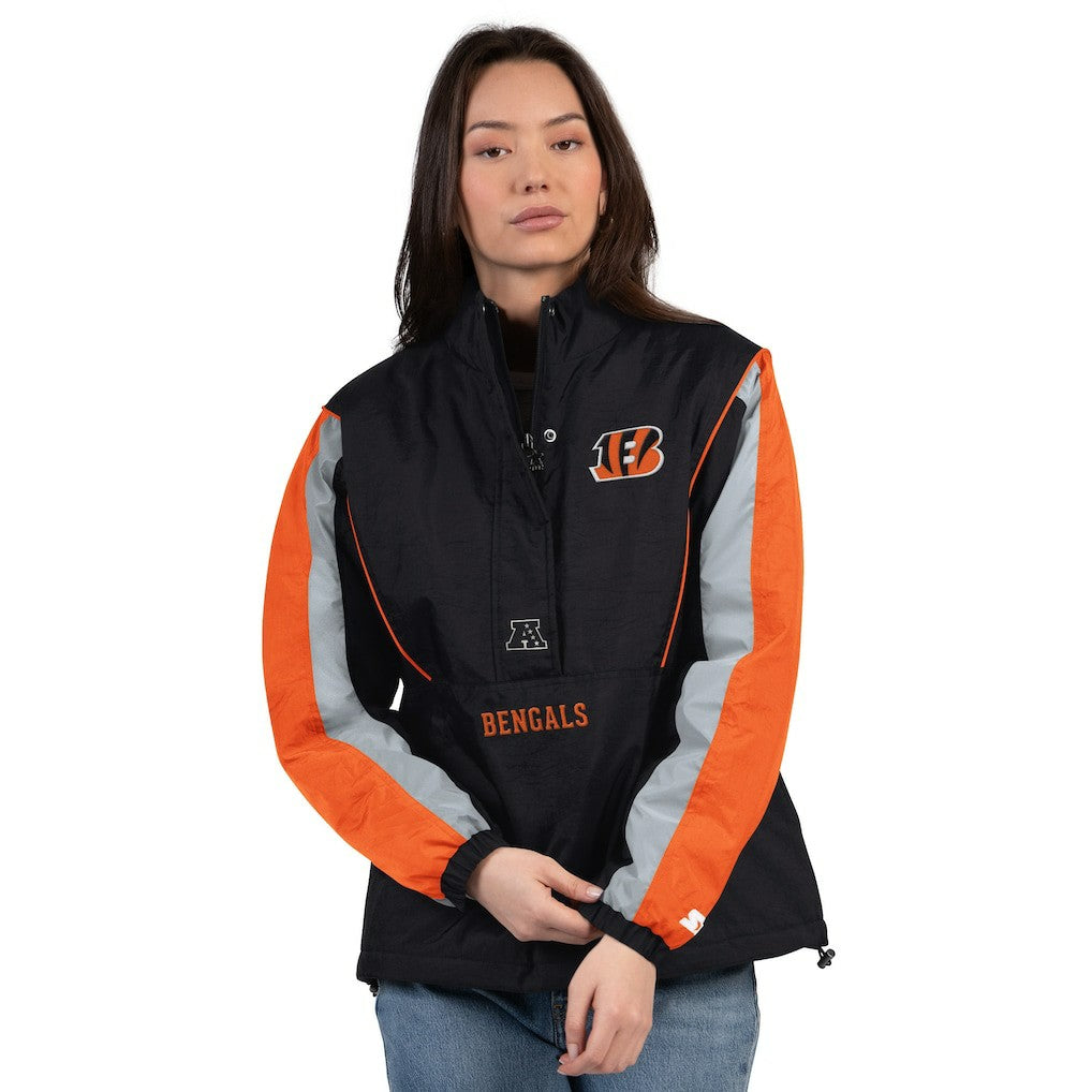 Cincinnati Bengals  Starter Women's Thursday Night Gridiron Half-Zip Jacket