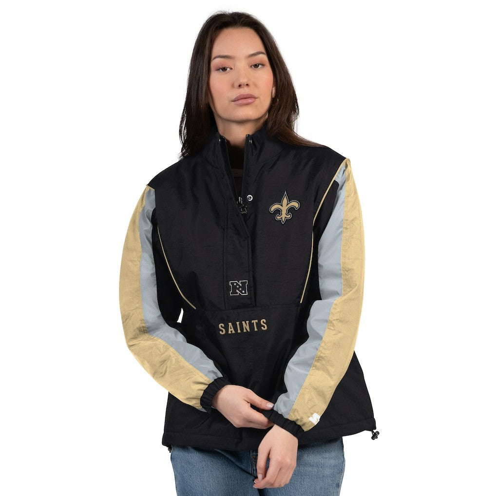New Orleans Saints  Starter Women's Thursday Night Gridiron Half-Zip Jacket