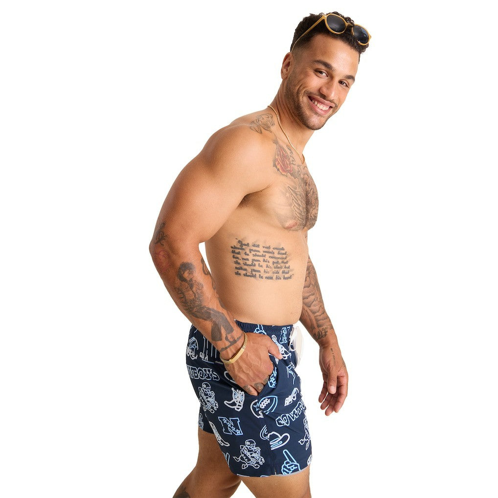 Dallas Cowboys  Chubbies The Neon 5.5" Classic Lined Swim Trunks
