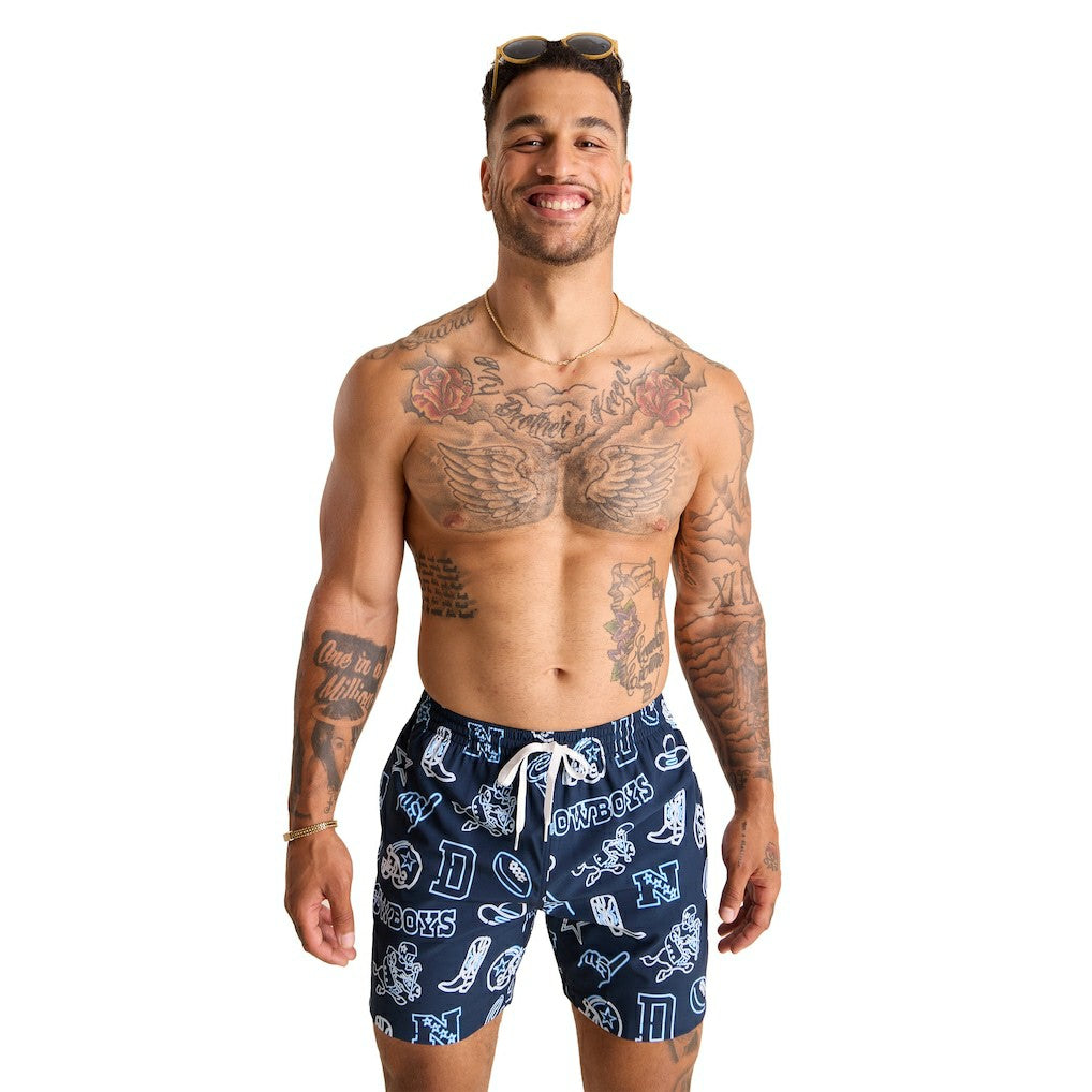 Dallas Cowboys  Chubbies The Neon 5.5" Classic Lined Swim Trunks