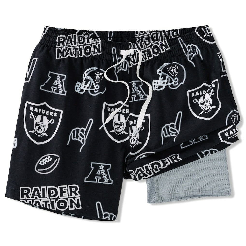 Las Vegas Raiders  Chubbies The Neon 5.5" Classic Lined Swim Trunks