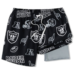 Las Vegas Raiders  Chubbies The Neon 5.5" Classic Lined Swim Trunks