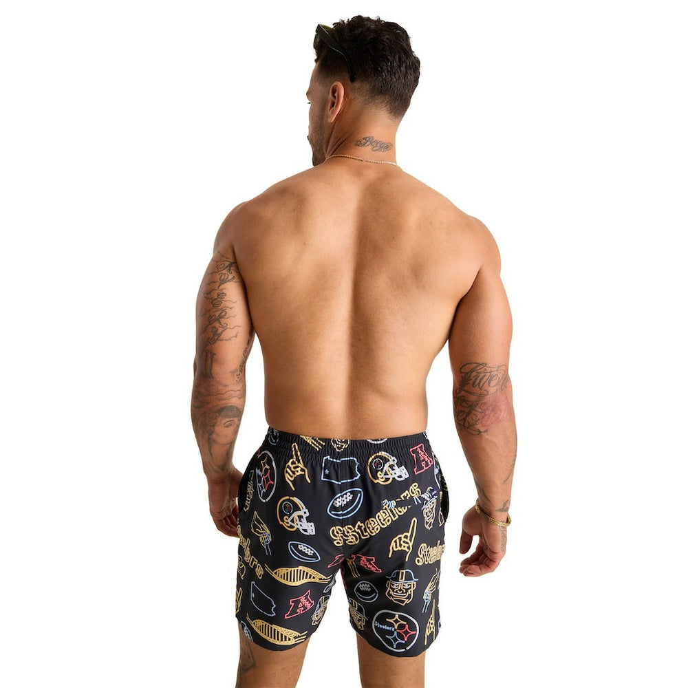 Pittsburgh Steelers  Chubbies The Neon 5.5" Classic Lined Swim Trunks