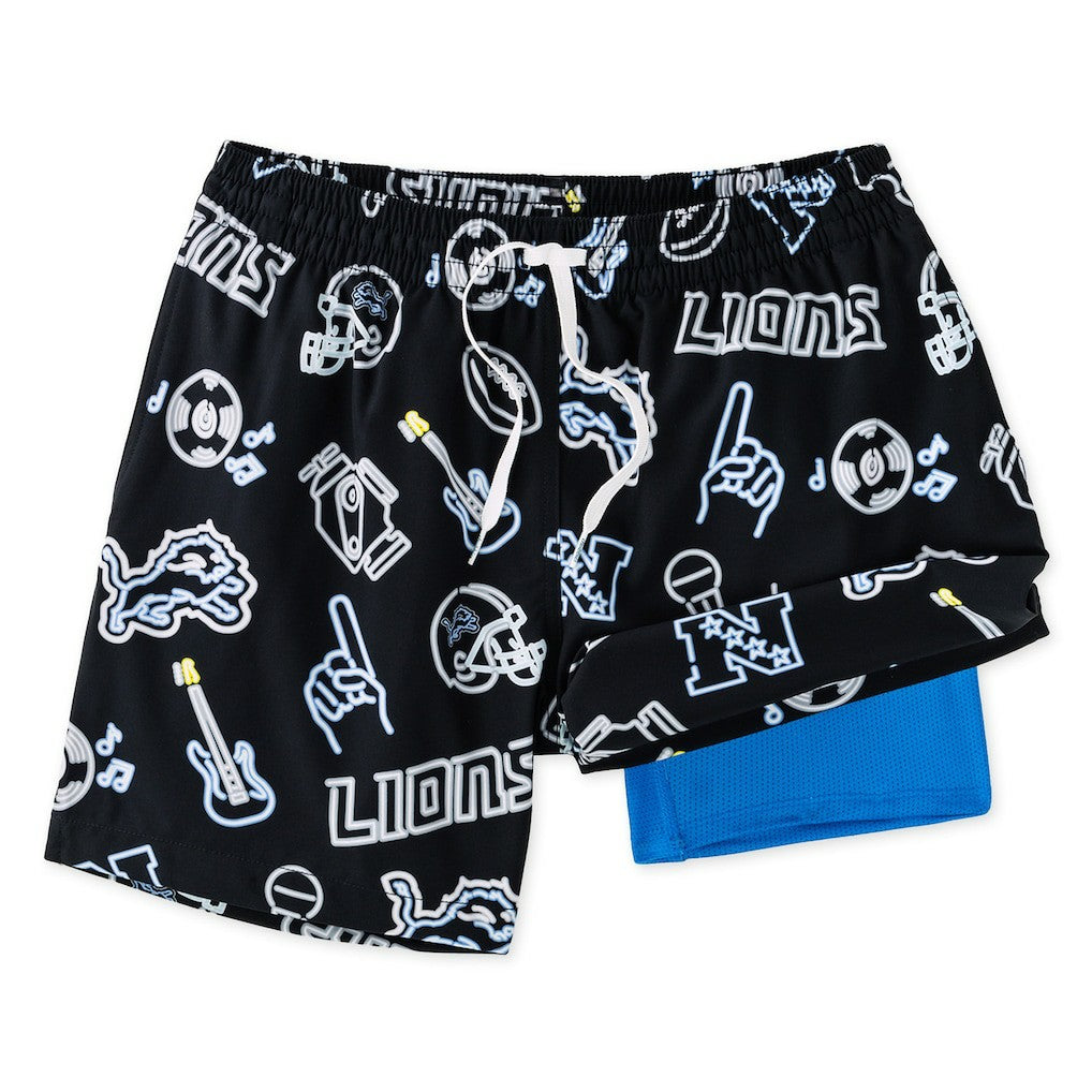 Detroit Lions  Chubbies The Neon 5.5" Classic Lined Swim Trunks