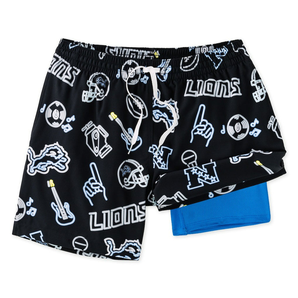 Detroit Lions  Chubbies The Neon 5.5" Classic Lined Swim Trunks