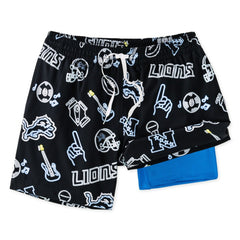 Detroit Lions  Chubbies The Neon 5.5" Classic Lined Swim Trunks