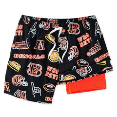 Cincinnati Bengals  Chubbies The Neon 5.5" Classic Lined Swim Trunks