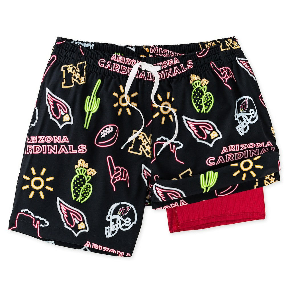 Arizona Cardinals  Chubbies The Neon 5.5" Classic Lined Swim Trunks