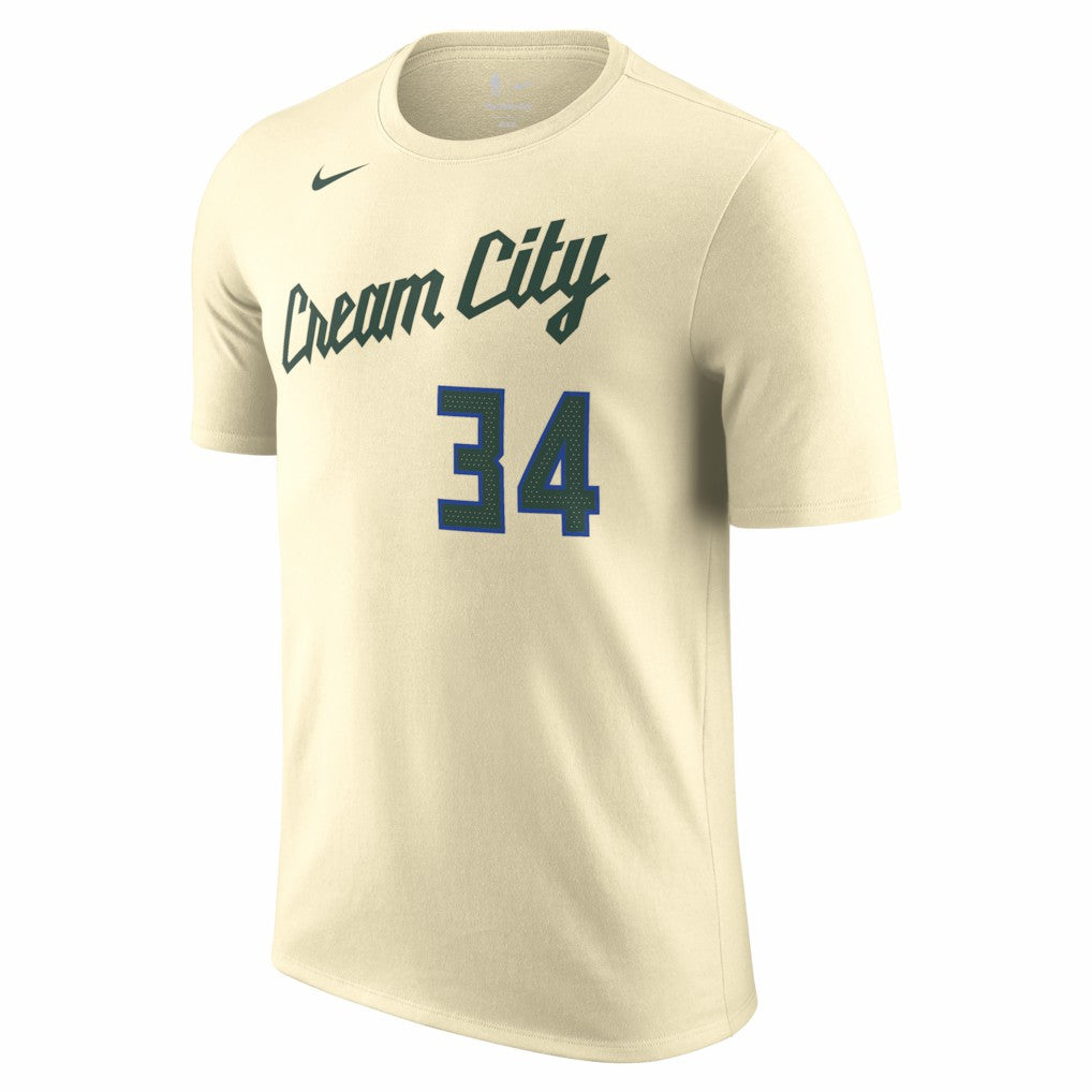 Giannis Antetokounmpo Milwaukee Bucks Unisex 2025/26 City Edition Name & Number T-Shirt Discount