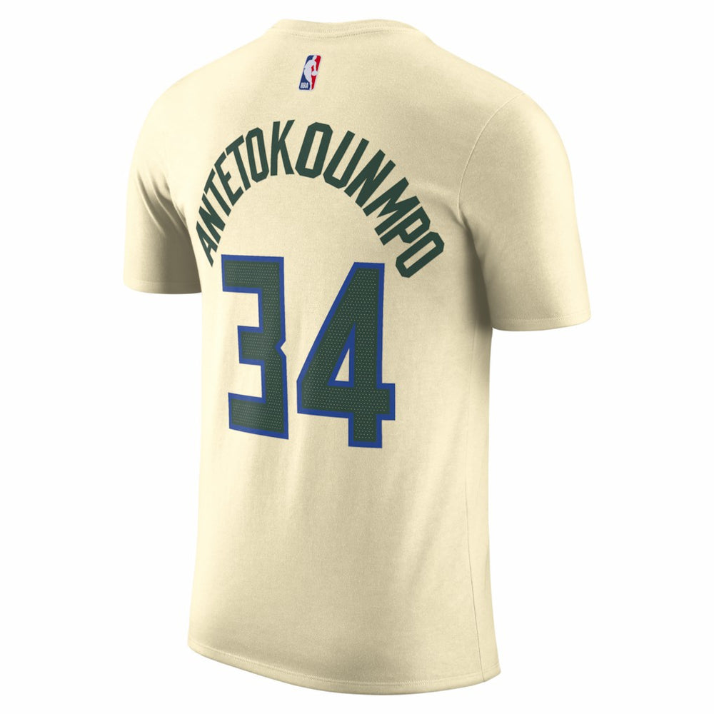 Giannis Antetokounmpo Milwaukee Bucks Unisex 2025/26 City Edition Name & Number T-Shirt Discount