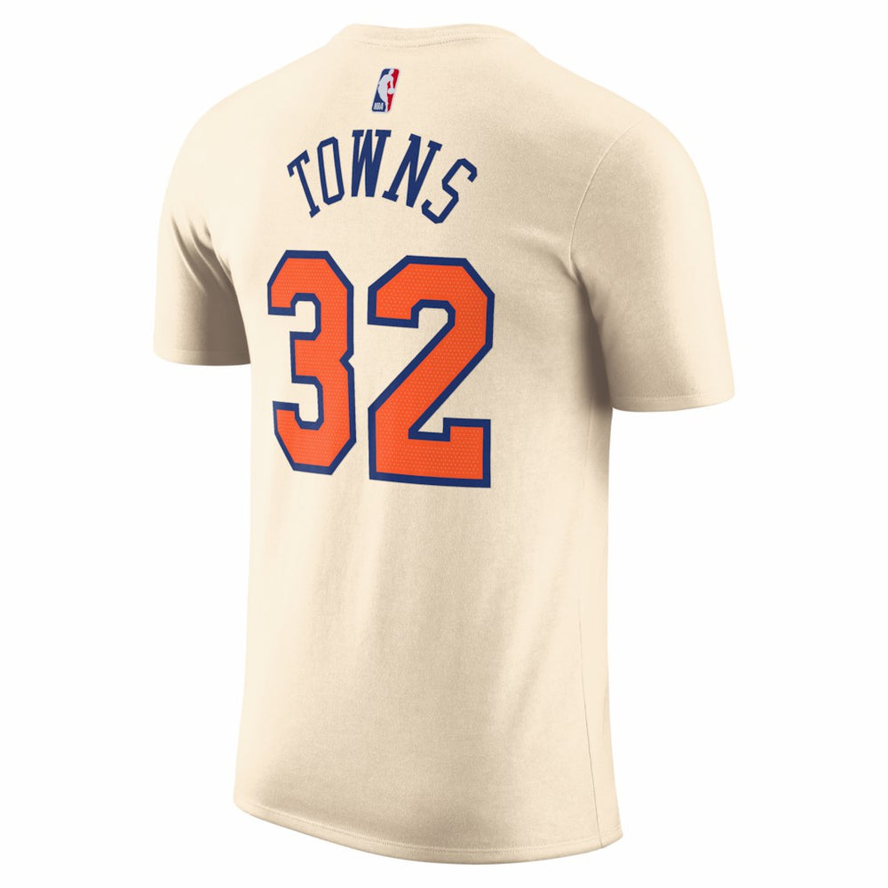 Karl-Anthony Towns New York Knicks Unisex 2025/26 City Edition Name & Number T-Shirt For Sale
