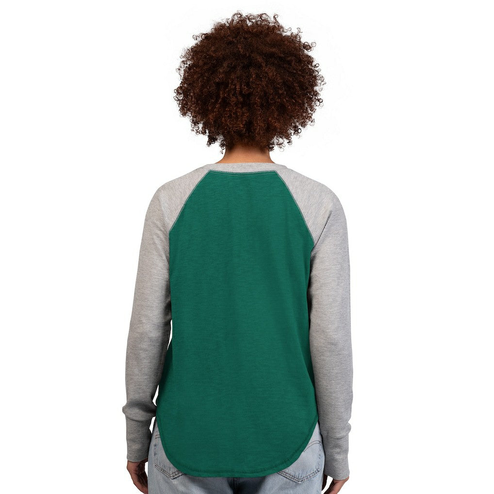 New York Jets  G-III 4Her by Carl Banks Women's Waffle Knit Raglan Long-Sleeve T-Shirt