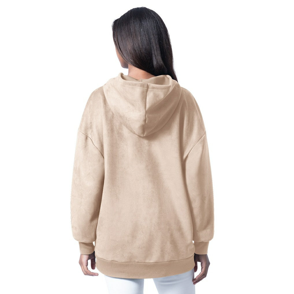 Washington Commanders  G-III 4Her by Carl Banks Women's Best Hitter Oversized Tunic Pullover Hoodie