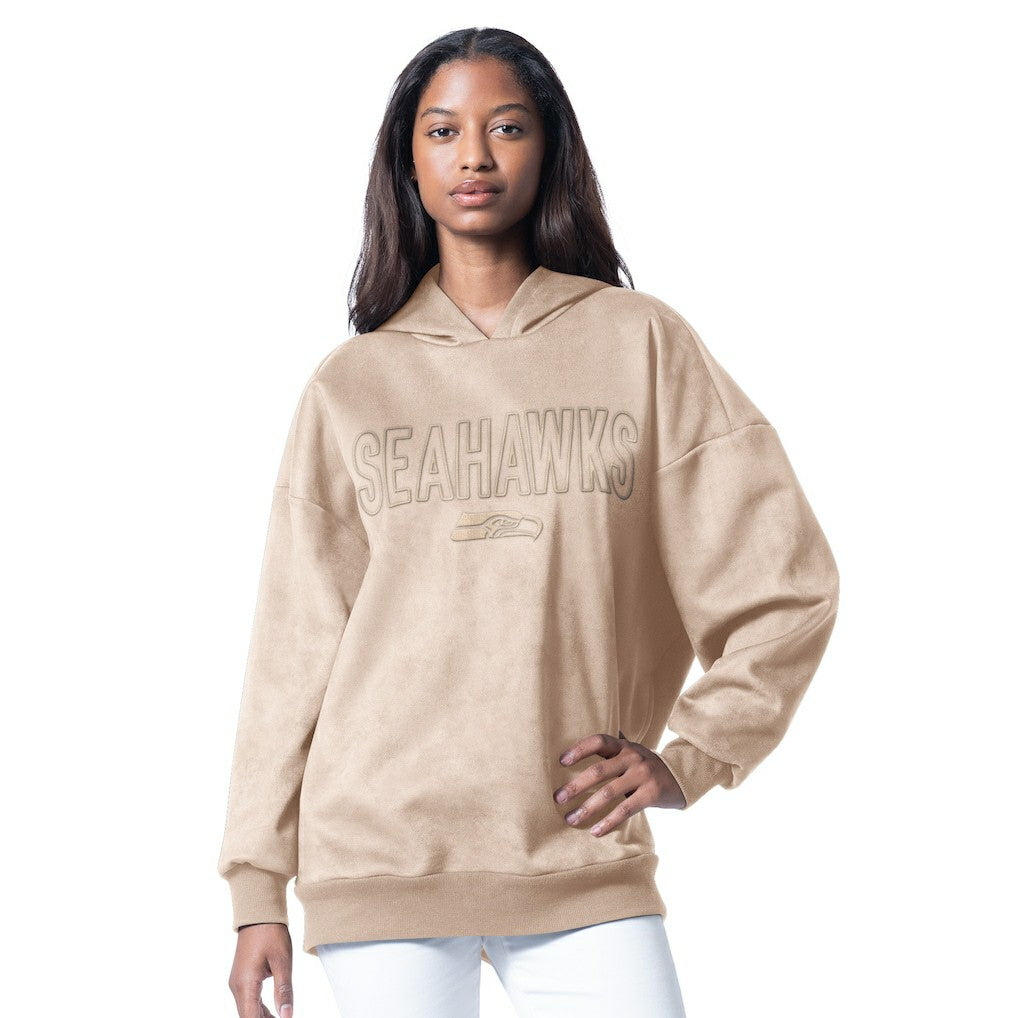 Seattle Seahawks  G-III 4Her by Carl Banks Women's Best Hitter Oversized Tunic Pullover Hoodie