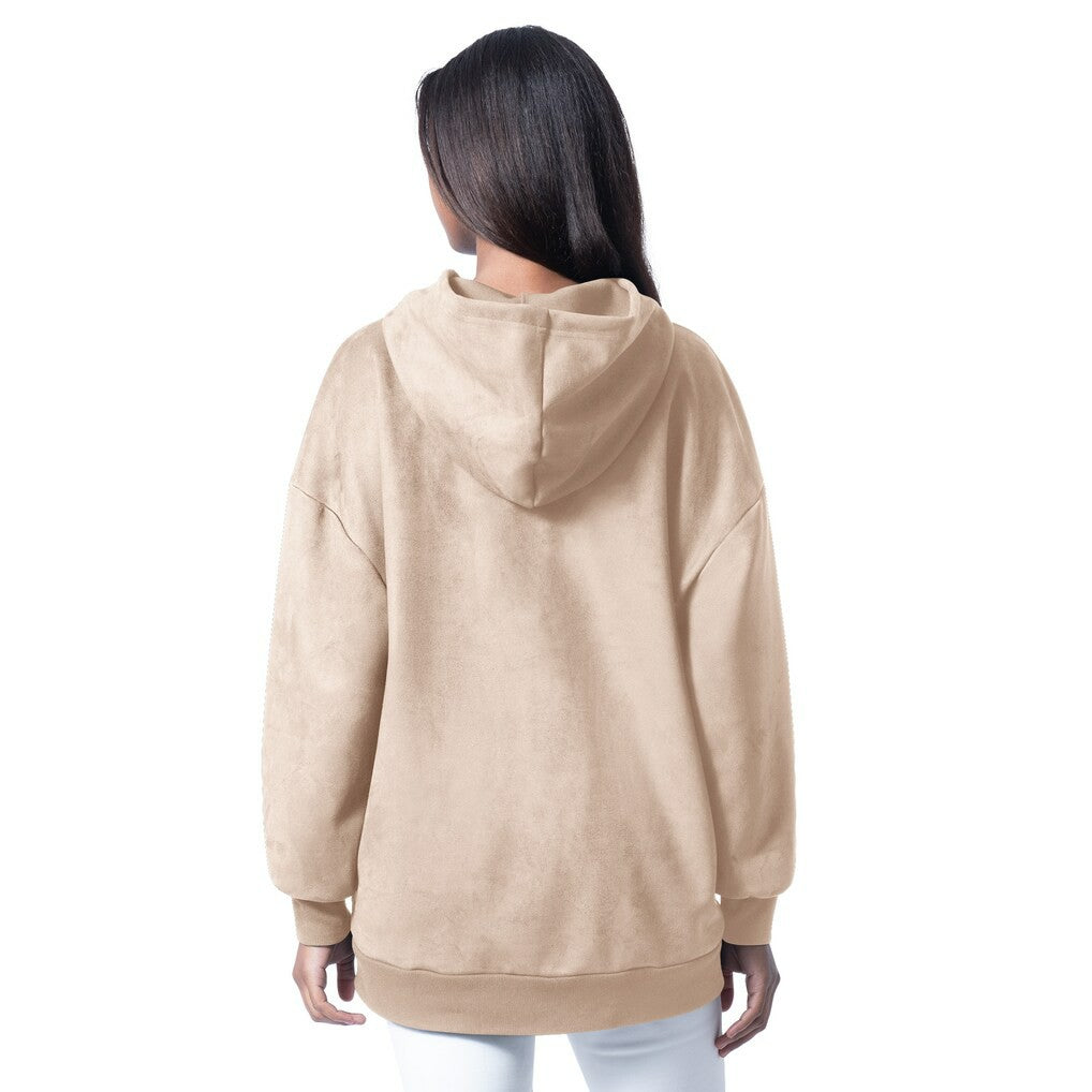 Miami Dolphins  G-III 4Her by Carl Banks Women's Best Hitter Oversized Tunic Pullover Hoodie