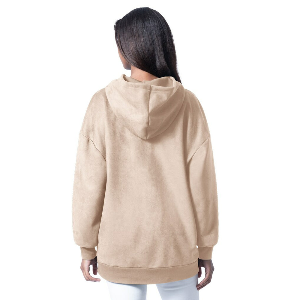 Miami Dolphins  G-III 4Her by Carl Banks Women's Best Hitter Oversized Tunic Pullover Hoodie