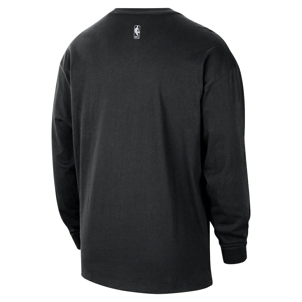 Brooklyn Nets 2025/26 City Edition Remix Essential Logo Long Sleeve T-Shirt On Sale