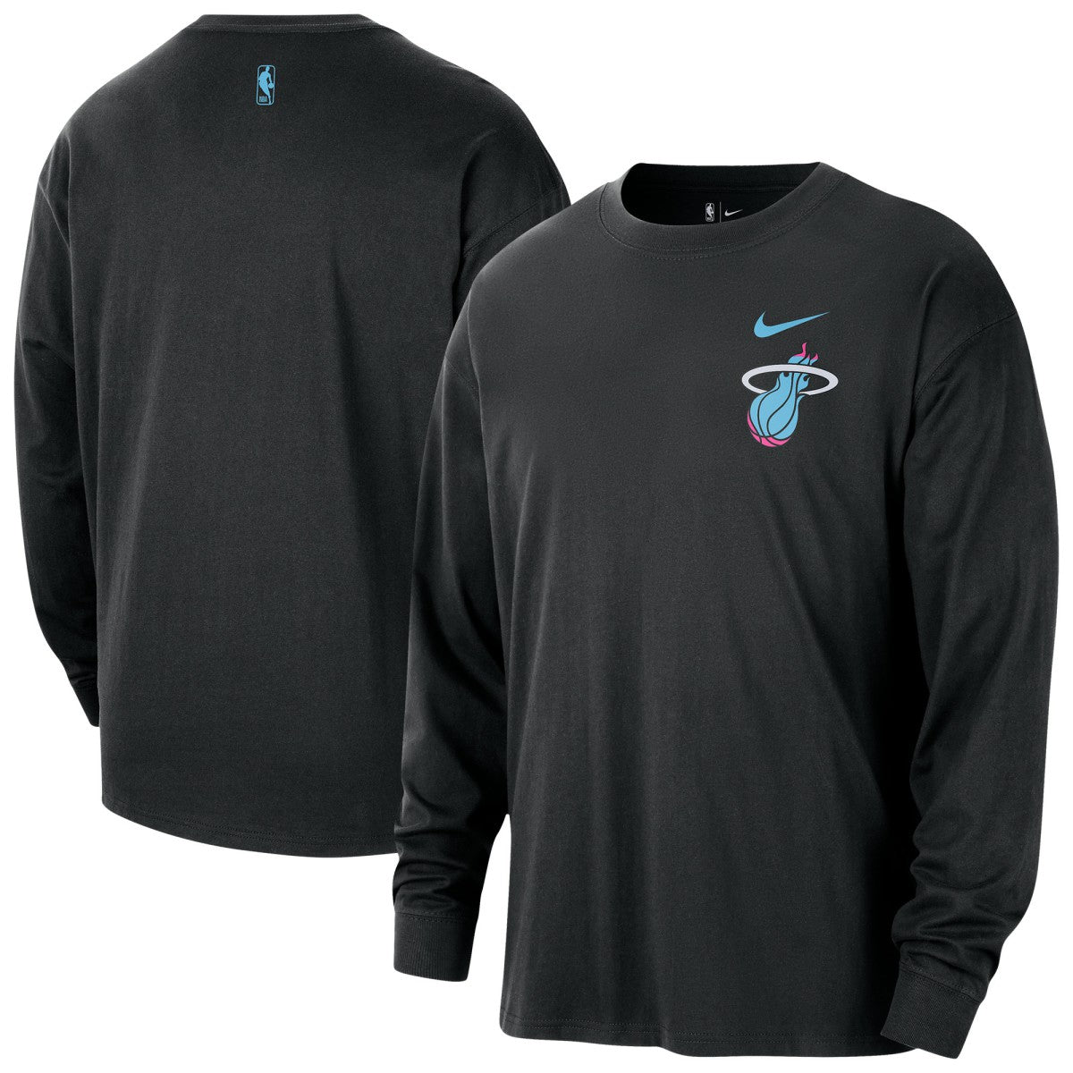 Miami Heat 2025/26 City Edition Remix Essential Logo Long Sleeve T-Shirt On Sale