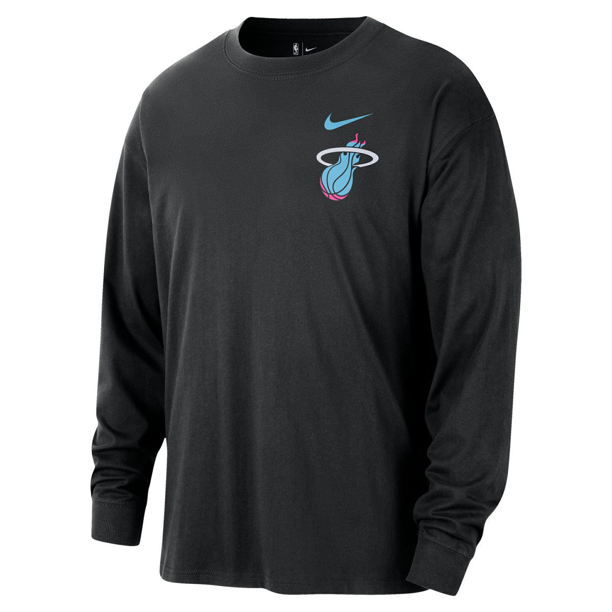 Miami Heat 2025/26 City Edition Remix Essential Logo Long Sleeve T-Shirt On Sale