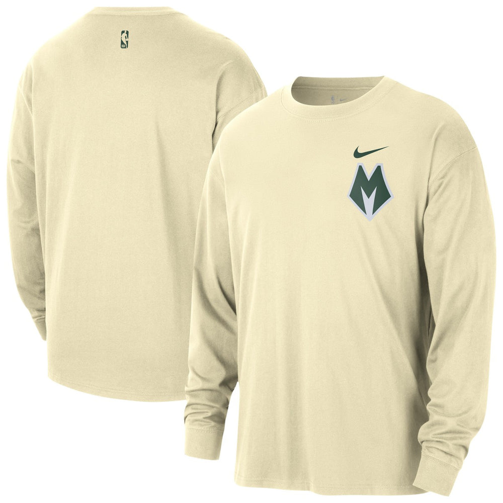 Milwaukee Bucks 2025/26 City Edition Remix Essential Logo Long Sleeve T-Shirt Discount