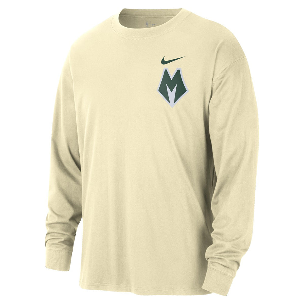 Milwaukee Bucks 2025/26 City Edition Remix Essential Logo Long Sleeve T-Shirt Discount