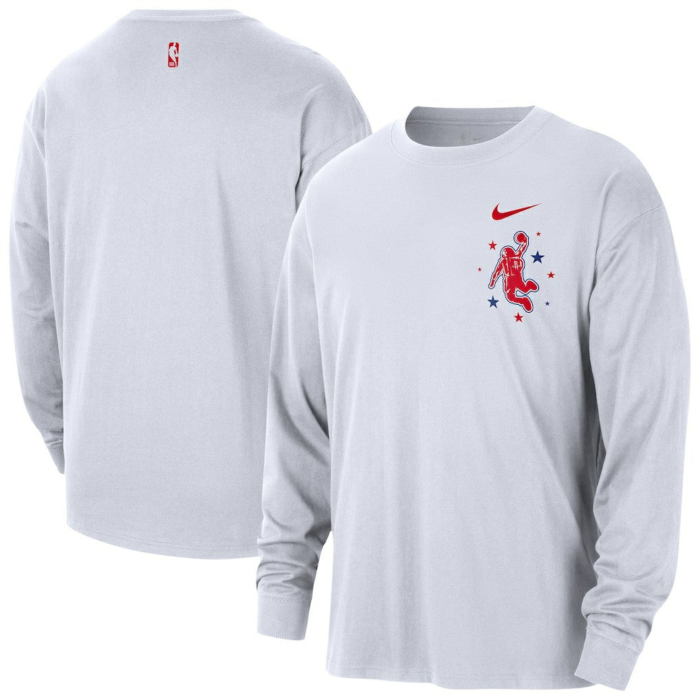 Houston Rockets 2025/26 City Edition Remix Essential Logo Long Sleeve T-Shirt sale On Sale